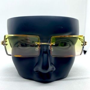 Women’s Pink and Yellow Sunglasses (Rimless)